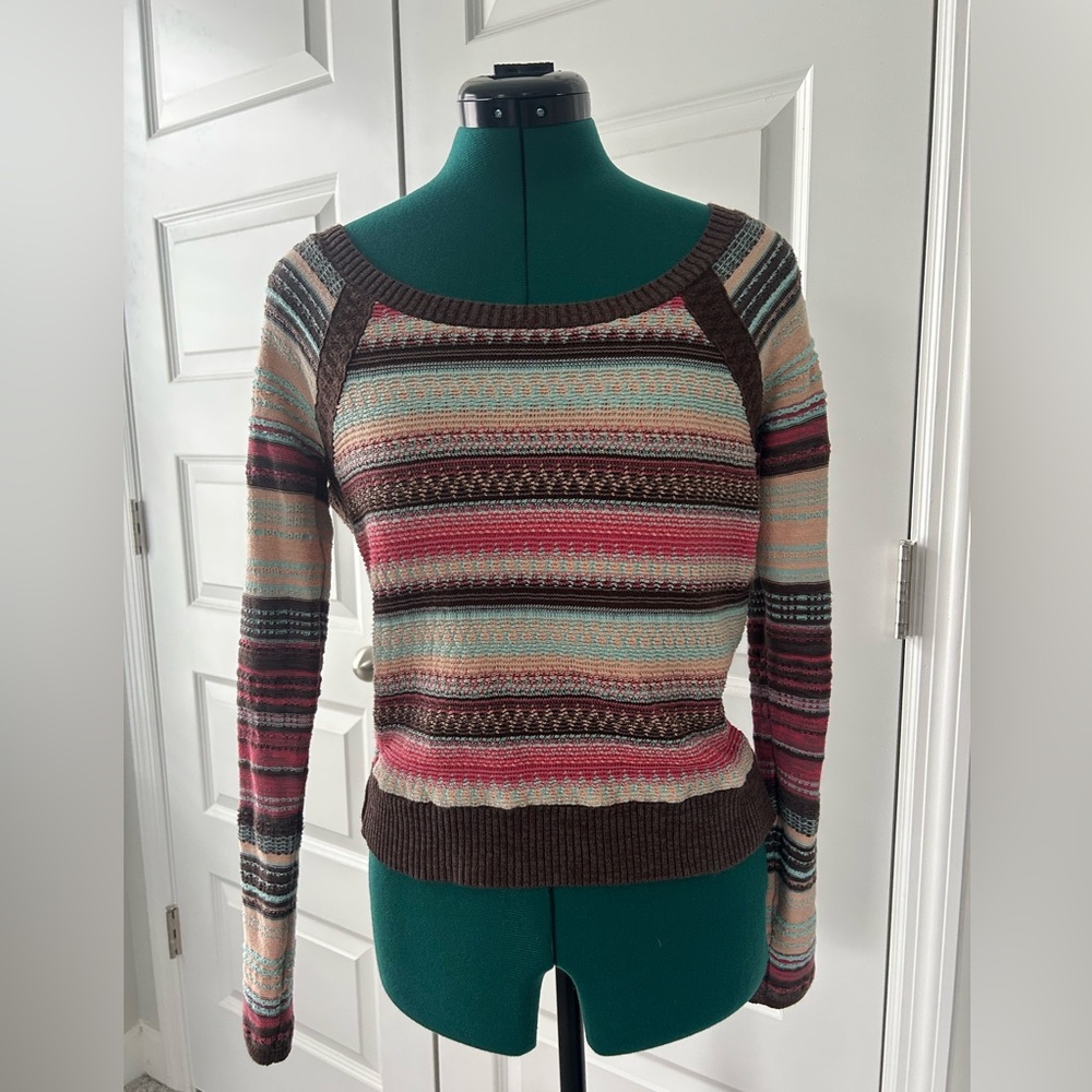 Free People Twinkle Stars Knit Cropped Sweater